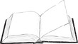 Open book - rough vector illustration