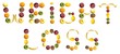 Weight loss  word made of food in forks