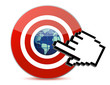 cursor hand clicks on search engine marketing SEM world cursor hand clicks on search engine marketing SEM world