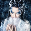 Photo: Beautiful brunette in a dress of Snow Queen Beautiful brunette in a dress of Snow Queen