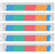 2011, 2012, 2013, 2014, 2015 horizontal  calendars seasonal