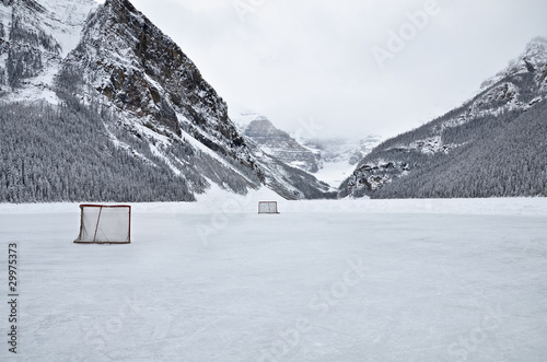 Photo: Lake Louise, frozen Lake Lake Louise, frozen Lake