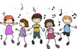 Illustration: Kids Dancing Kids Dancing