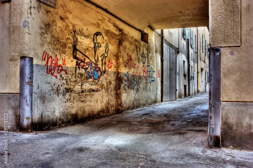 Photo: dirty lane in the old town dirty lane in the old town