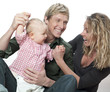 Foto: jeune couple et enfant radieux jeune couple et enfant radieux