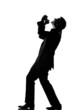 silhouette  man  anger complaigning adversity despair