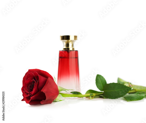 Photo: Red rose and perfume Red rose and perfume