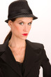 Woman wears Fedora