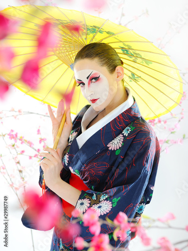 of japan geisha woman with