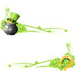 St. Patrick's Day banners with hat, pot and horseshoe