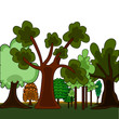 cartoon style forest