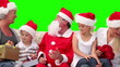 Christmas in a family with Santa Claus