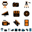 video and photo icon set
