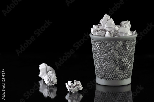 Photo: trash can full trash can full