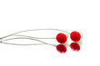Red earphone Isolaed on white background