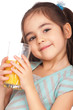 Girl drinking juice