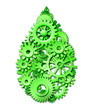 green recycle  environment industry gears cogs drop