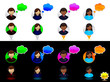Online support icons set