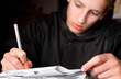 Teenager Doing School Work