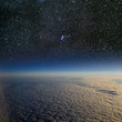 Photo: High altitude view of the Earth in space. High altitude view of the Earth in space.
