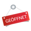 Türschild "GEÖFFNET"