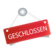 Türschild "GESCHLOSSEN"
