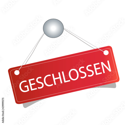 Vektor: Türschild "GESCHLOSSEN" Türschild "GESCHLOSSEN"