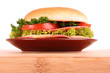 hamburger isolated on white