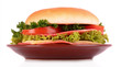 hamburger isolated on white