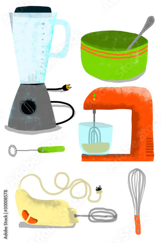 Illustration: electrodomésticos de mezclar, de la cocina electrodomésticos de mezclar, de la cocina