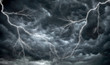 Dark, ominous rain clouds and lightening