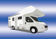 Caravan car illustration
