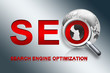 SEO world, red SEO world, red