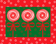 Red and white christmas lollipops illustration