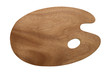 wooden brown art palette
