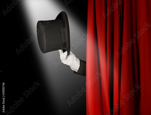 Photo: Top hat in spotlight Top hat in spotlight