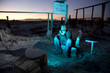 Man in Ruins Watching Television Man in Ruins Watching Television