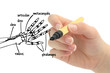 human hand on white board - teaching