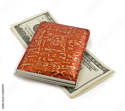Photo: bank-note and purse bank-note and purse