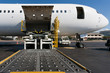 Loading cargo plane