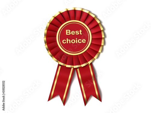 Illustration: Red Ribbon Award labeled the best choice Red Ribbon Award labeled the best choice