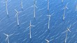 Windkrafträder im Wasser, Offshorepark zur Energieerzeugung