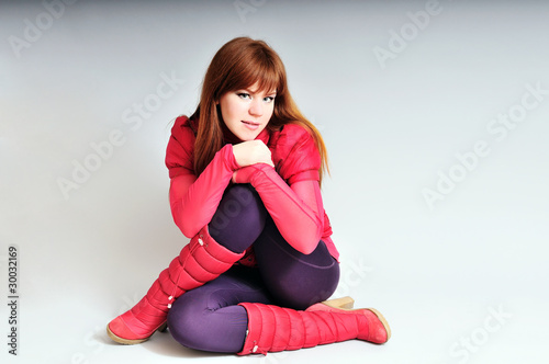 Photo: redheaded sitiing girl redheaded sitiing girl