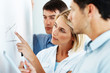 Successful business team is working on chart