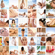 A collage of images on the topic health and spa treatment A collage of images on the topic health and spa treatment