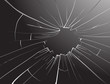 Broken window pane