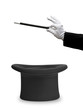 Magician wand and top hat