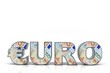 Illustration: Schriftzug EURO bebildert Schriftzug EURO bebildert