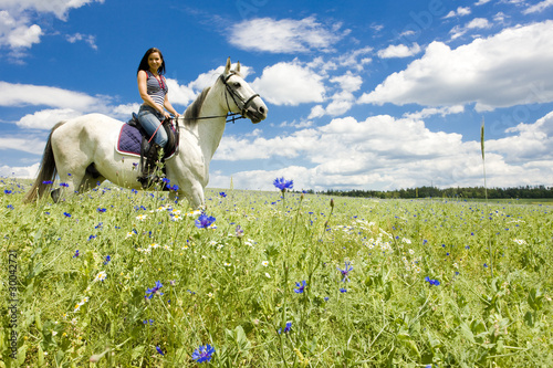 Photo: equestrian on horseback equestrian on horseback