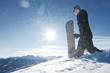 snowboarder in mountains - looking for freeride